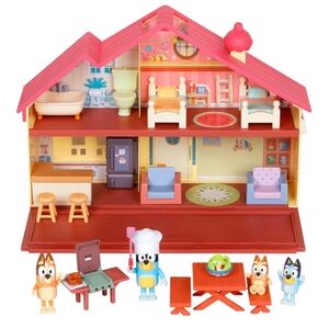 Colorful Dollhouse Playset with Figures